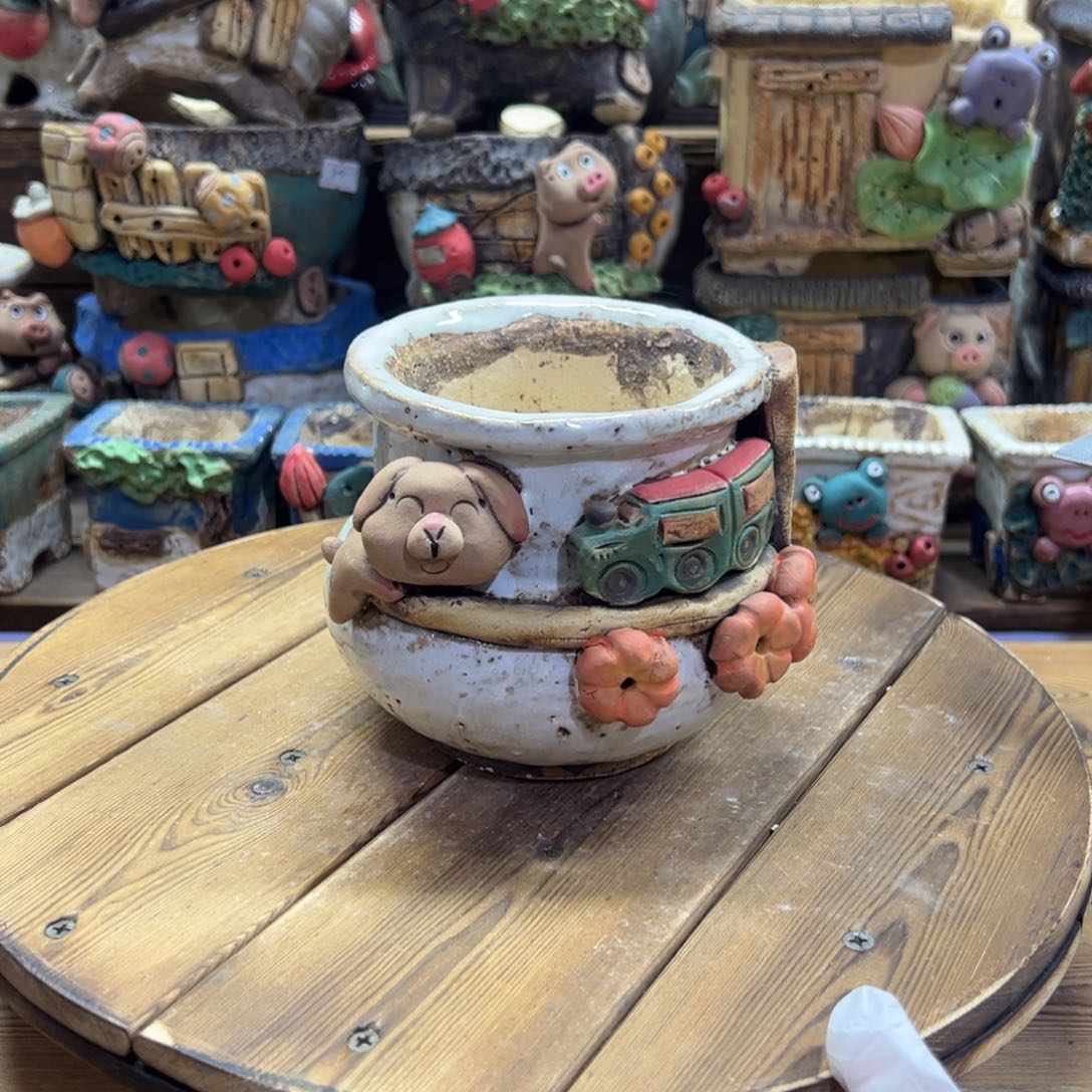 红陶嘻哈多肉花盆