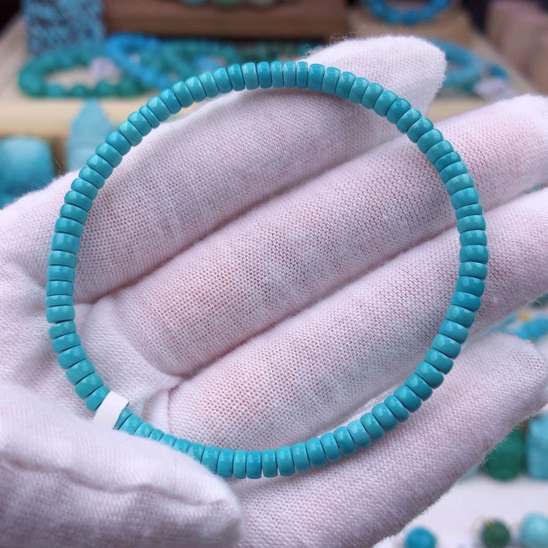 未镶嵌绿松石珠宝奇石 3.9mm