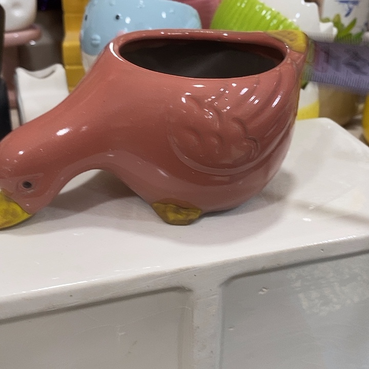 陶瓷花盆有孔 瑕疵介意勿拍 