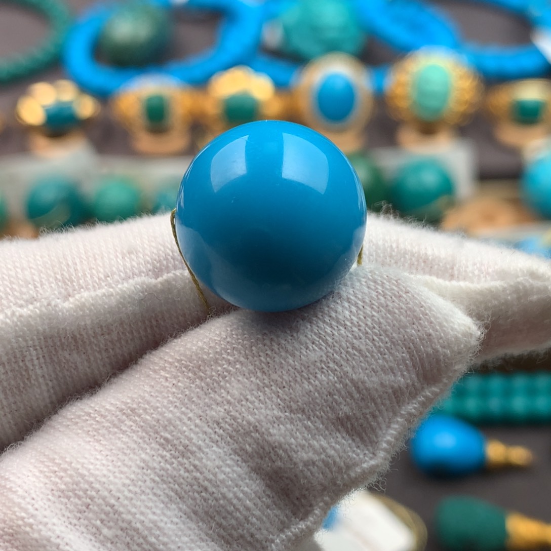 绿松石未镶嵌绿松石15.3mm