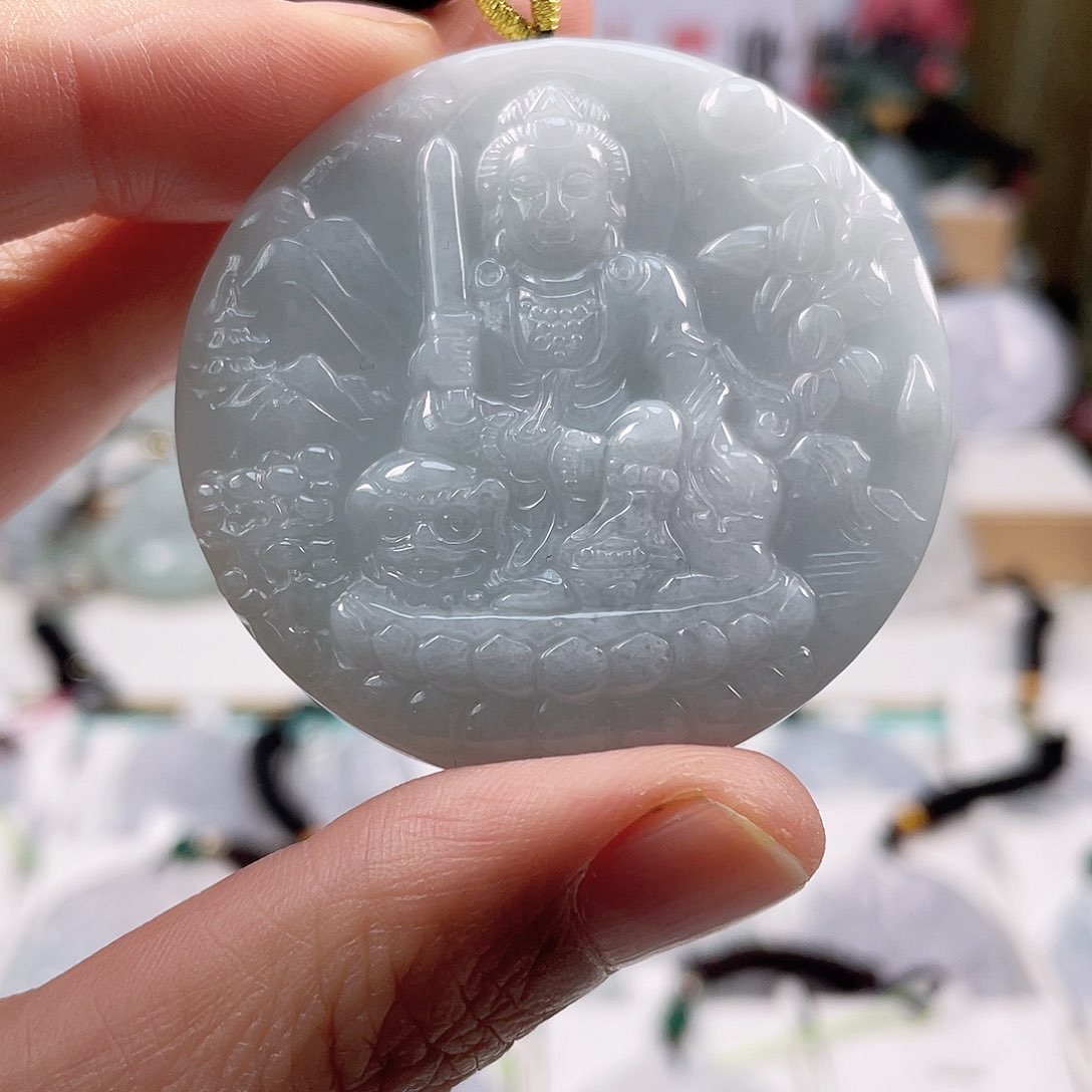 翡翠颈饰未镶嵌0590挂件