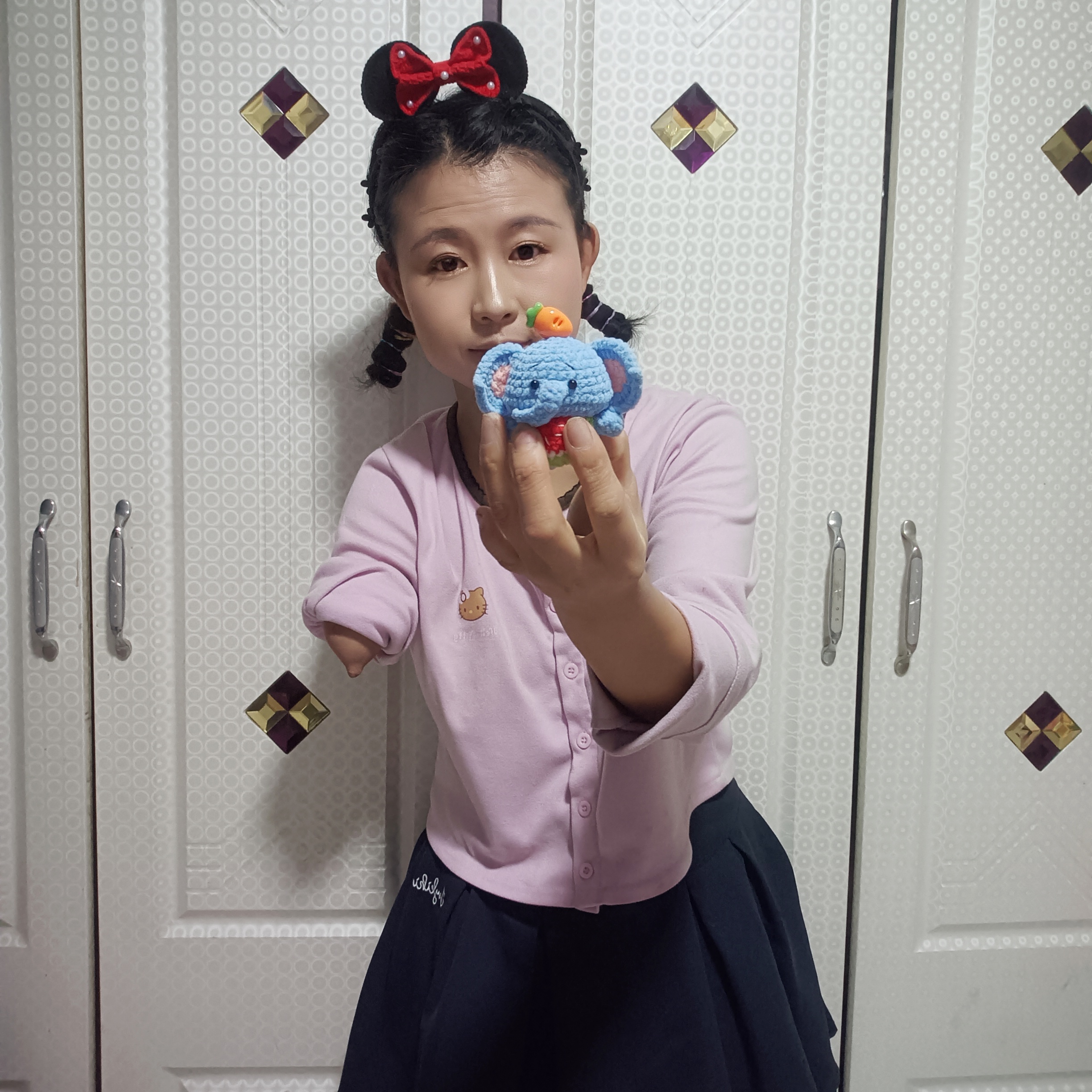 钩织成品大象挂件摆件手工不退不换偏远不包邮