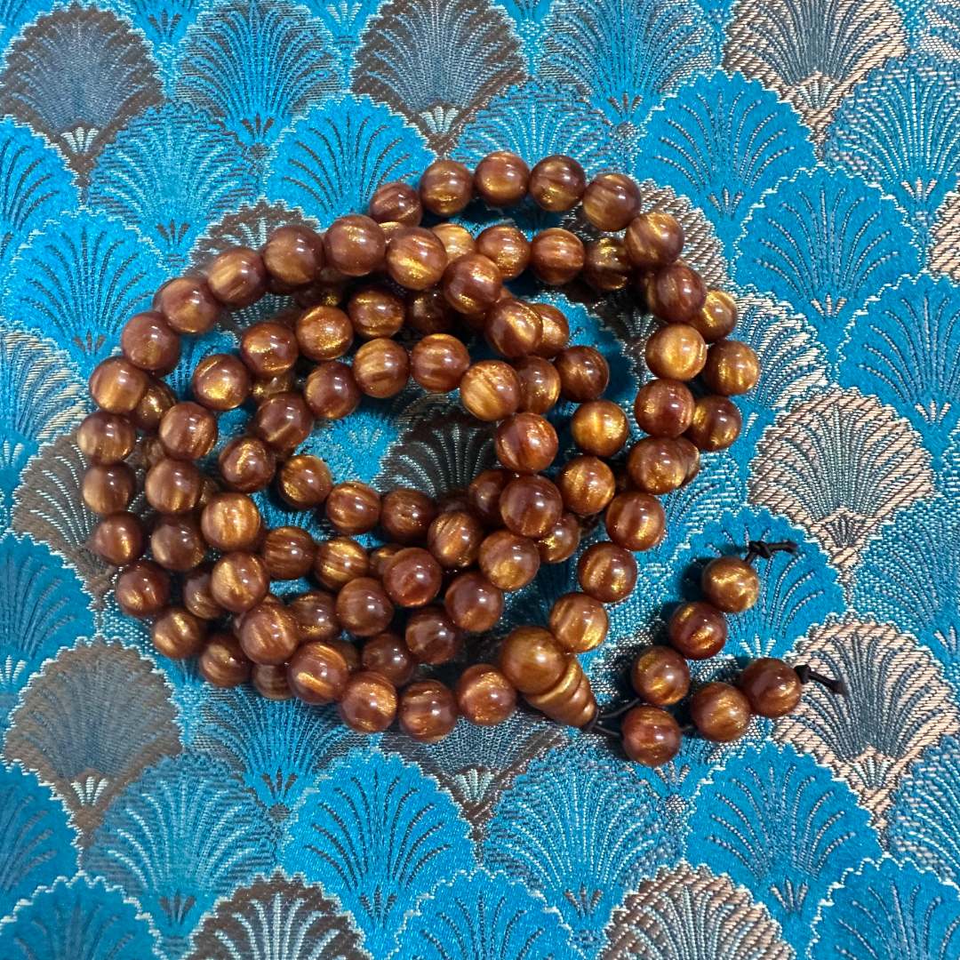 【器物炎灵 】金丝长串圆珠手串多圈（不带礼盒）