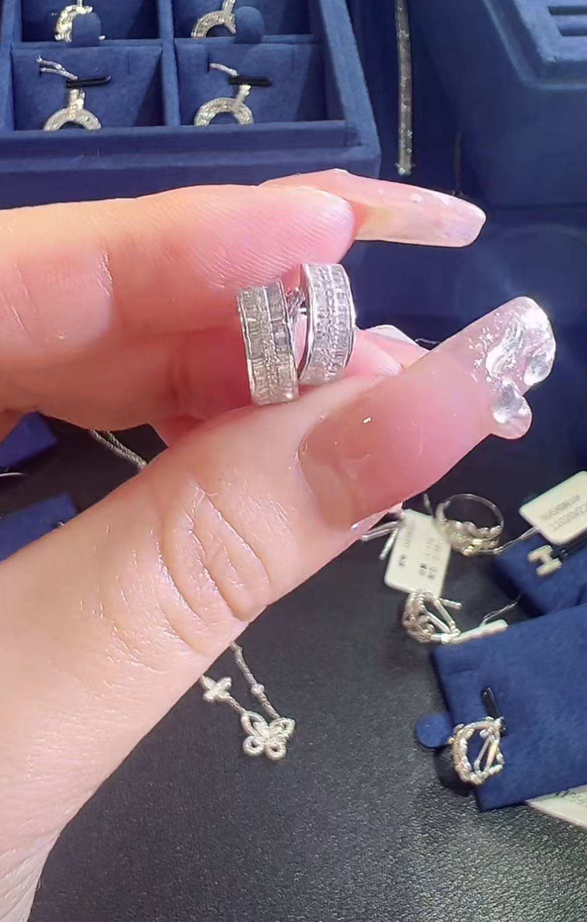 【涂涂高定珠宝】18k钻石40分耳包hgt