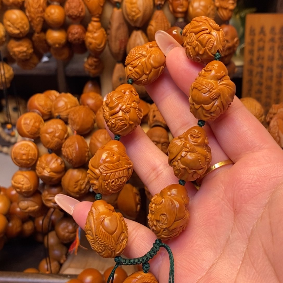 橄榄核手串/手链瑞兽弥勒