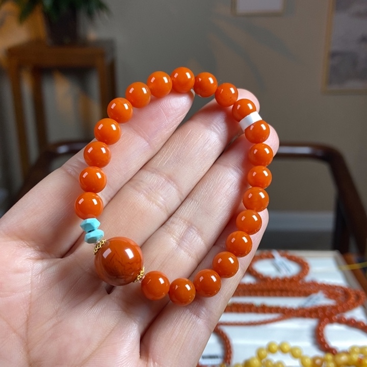 南红玛瑙手链未镶嵌是**呀南红7