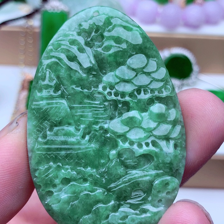翡翠未镶嵌吊坠(不含链)