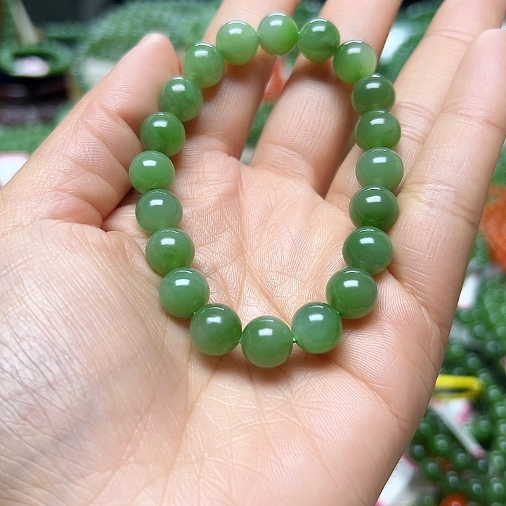 和田玉（碧玉）手链未镶嵌