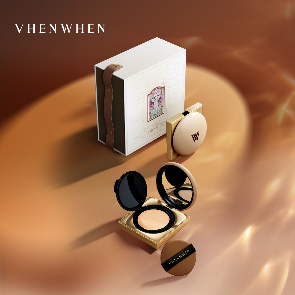 【自然色】VHENWHEN 超塑瓷光精雕胶原气垫「牛奶肌滋润版