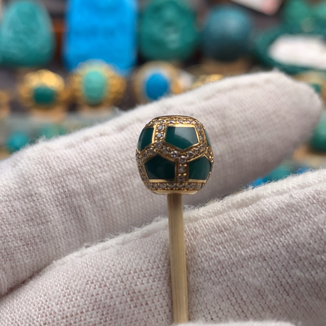 绿松石18K金镶嵌绿松石9.5