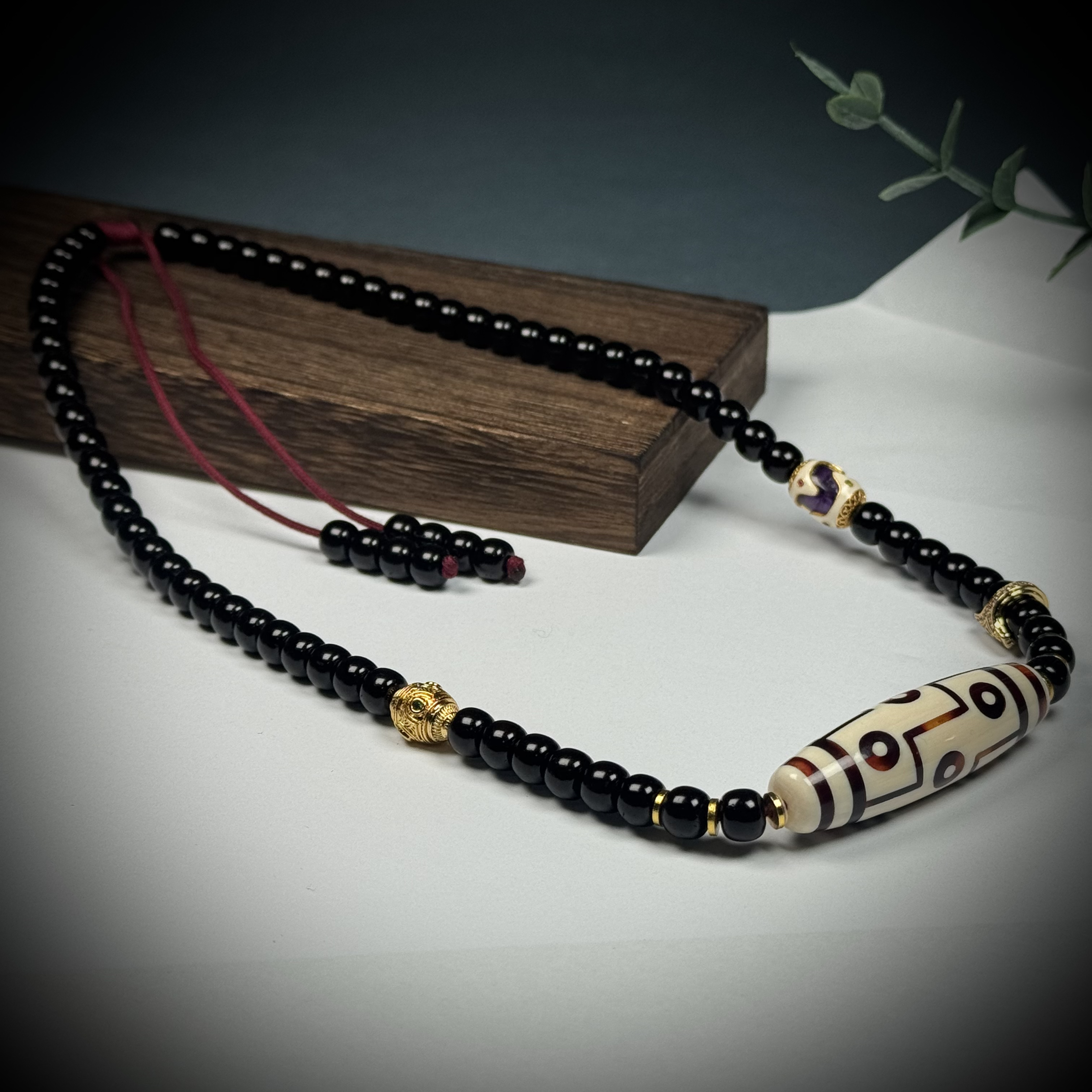 Q42-75天然猛犸九眼珠脖挂 支持鉴定假一罚十