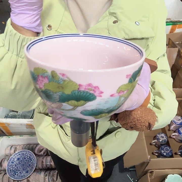 摆件陶景德镇高温红希希缸杯