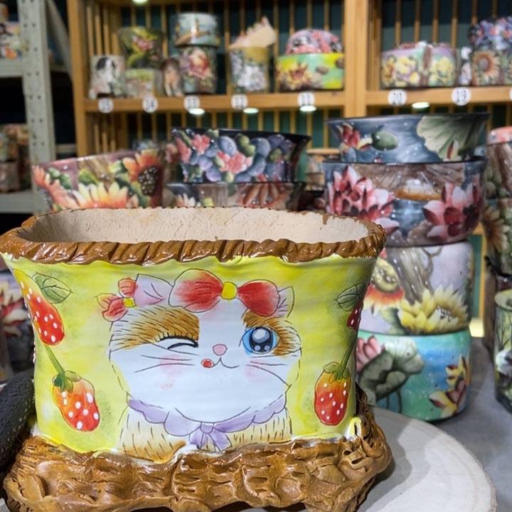 红陶景德镇艺术手绘作品