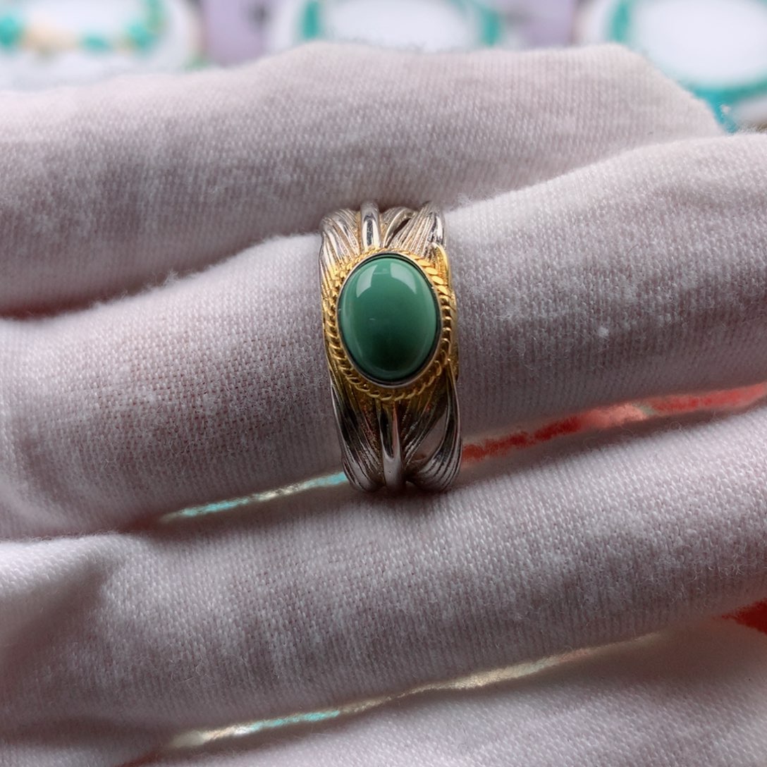 绿松石配饰银S925镶嵌