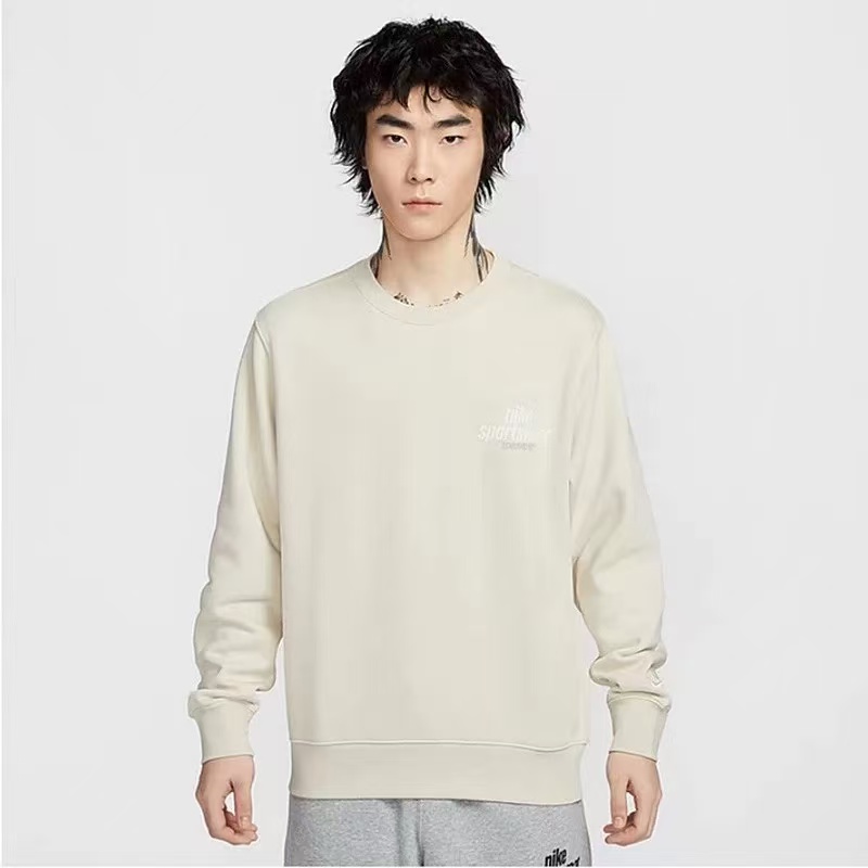 Nike耐克男子2025新款宽松运动休闲圆领加绒套头卫衣 HJ2174-234