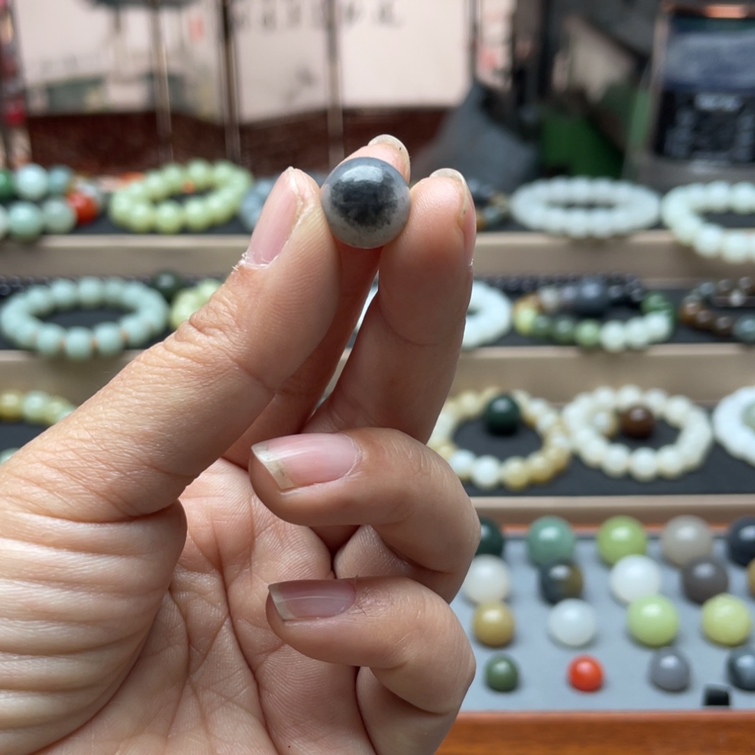 和田玉单珠12未镶嵌