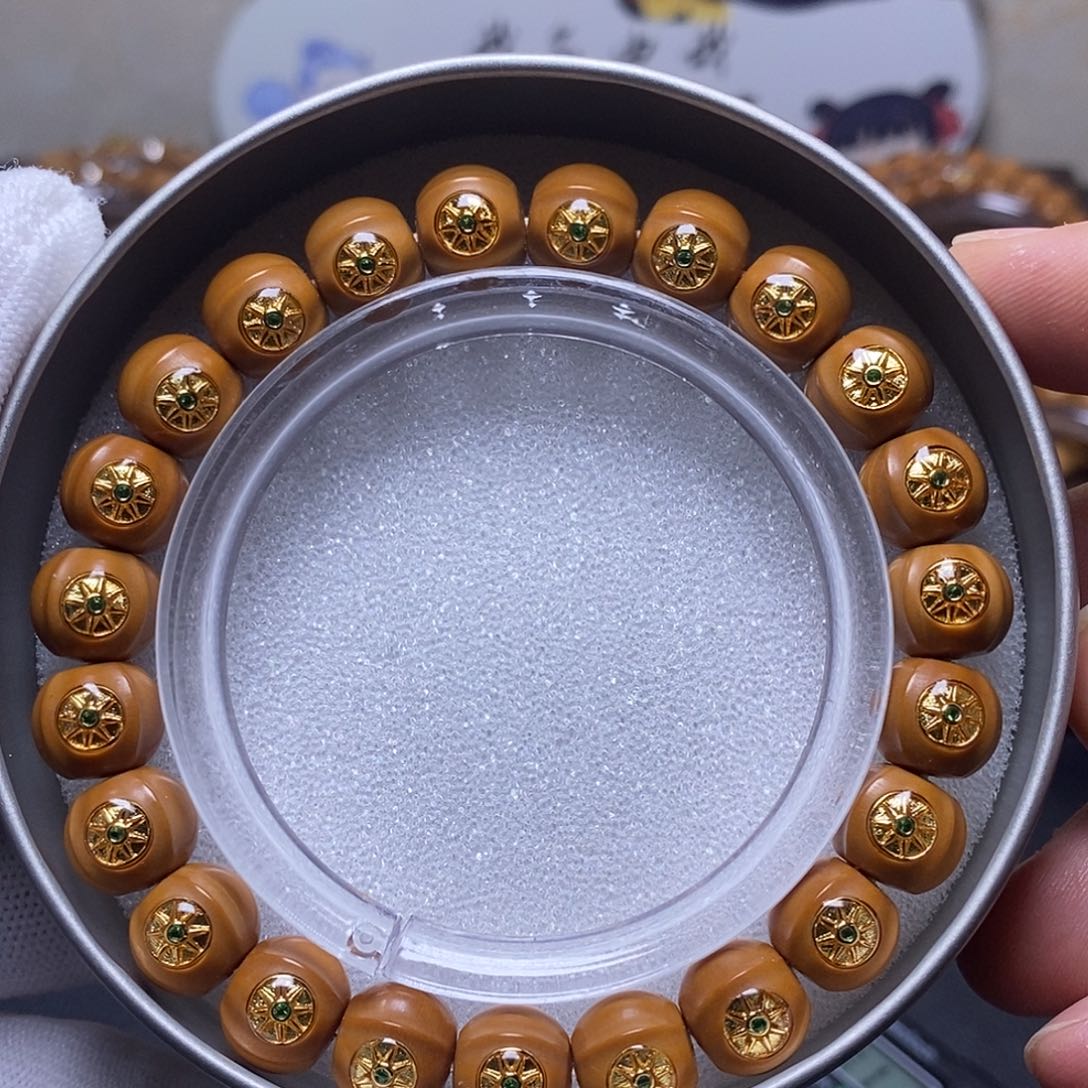 猴头核桃手串满标四花鲨鱼鳍尺寸11左右全品29号