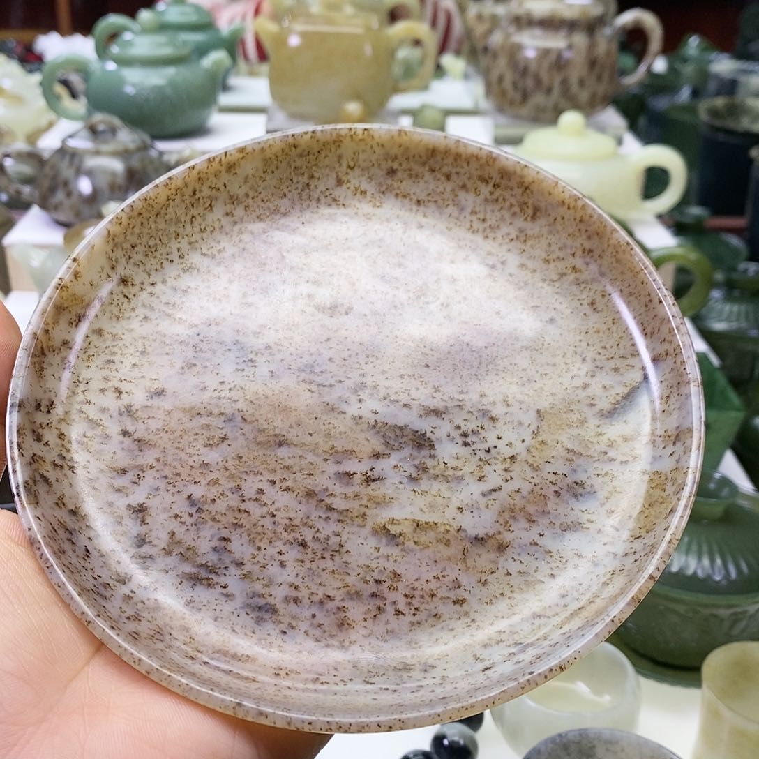 和田玉茶则未镶嵌用****3