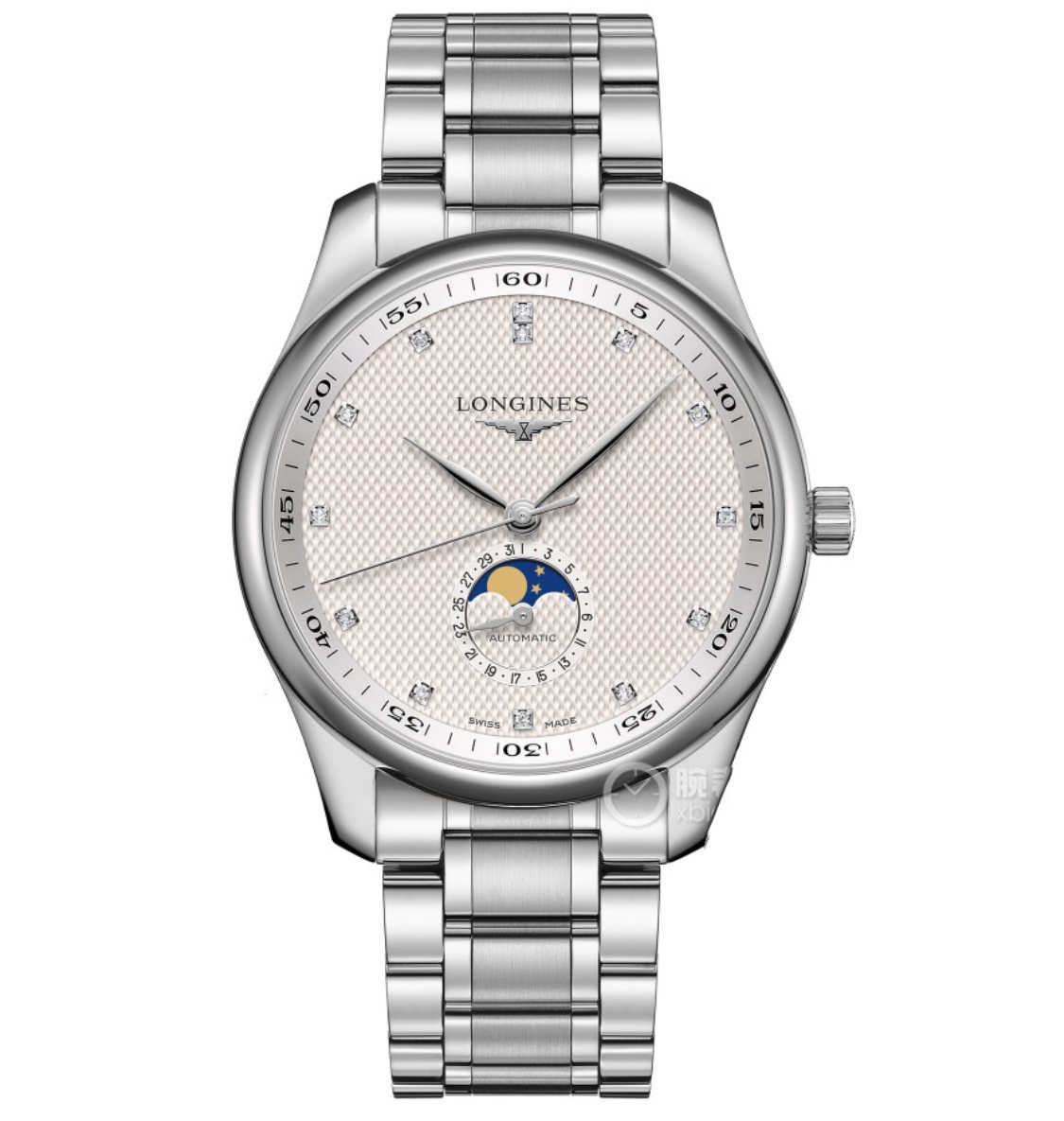99新 Longines/浪琴 浪琴四针月相919/白钻款/表径42/自动机械