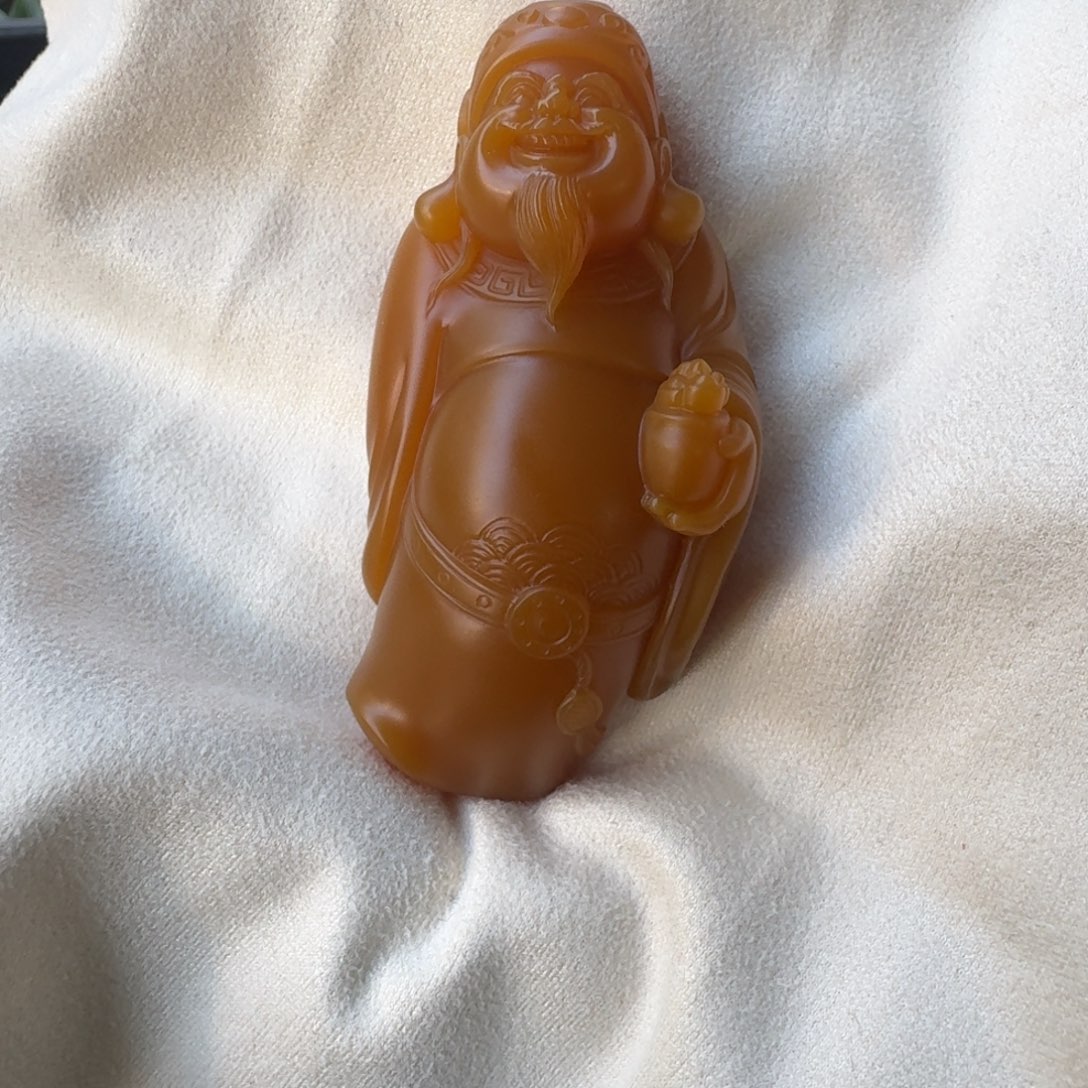 石英质玉（黄龙玉）未镶嵌手把件