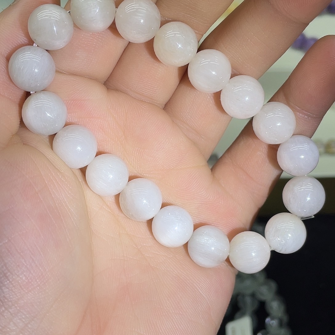 水晶手链未镶嵌白兔毛11.8