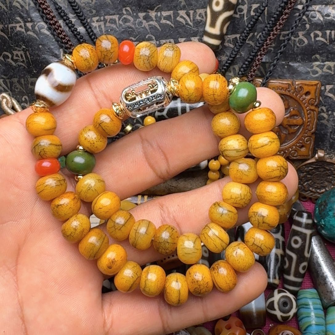 金刚菩提手串牦牛骨双圈