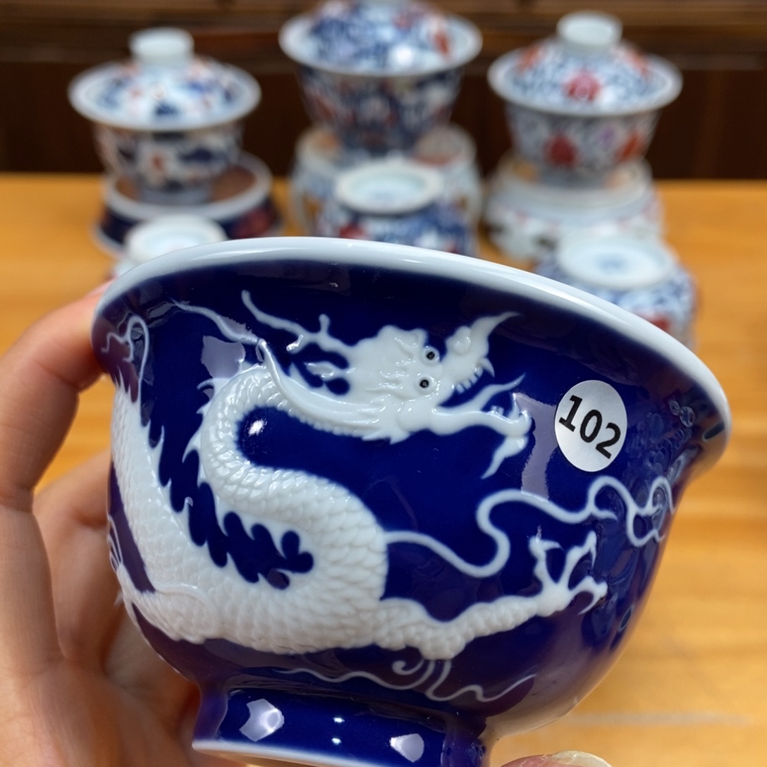 手绘现代茶具非古董