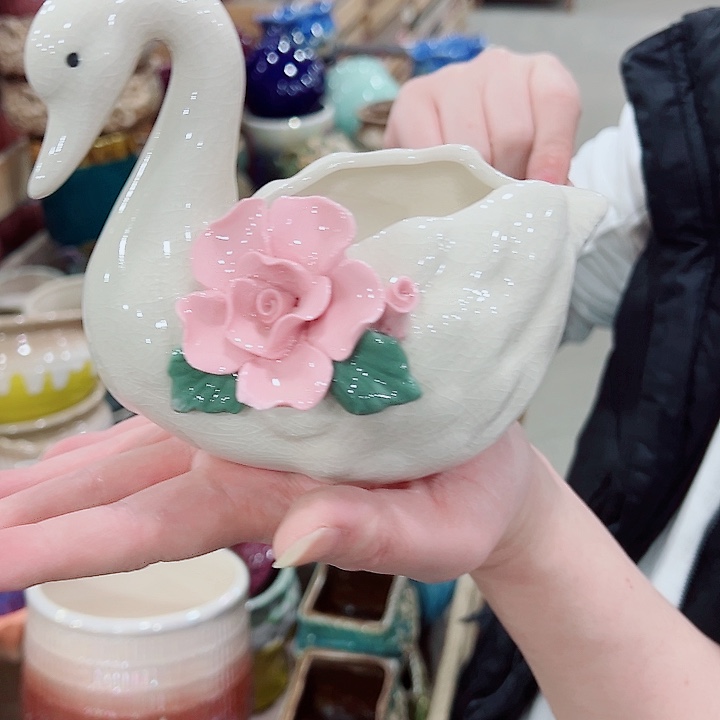 有孔，凑单福利满10元发货陶瓷多肉花盆！