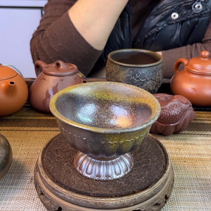 紫砂茶壶底槽清柴烧150cc