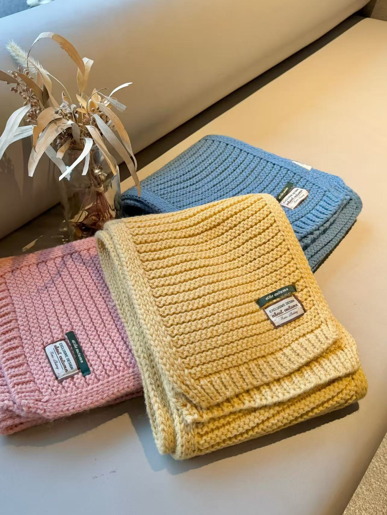 【彩虹围巾】冬季保暖围脖加厚羊毛围巾