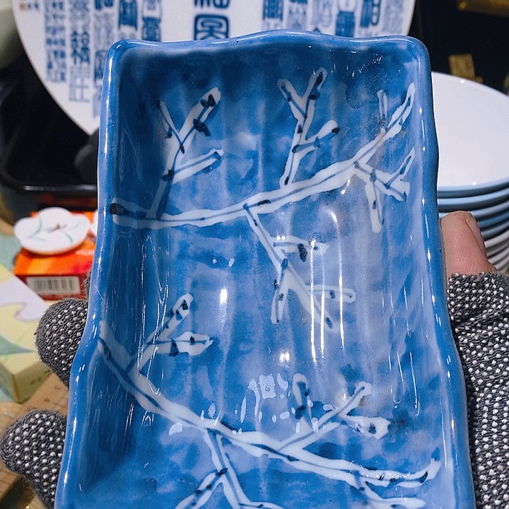 瓷片新年快乐万事如意