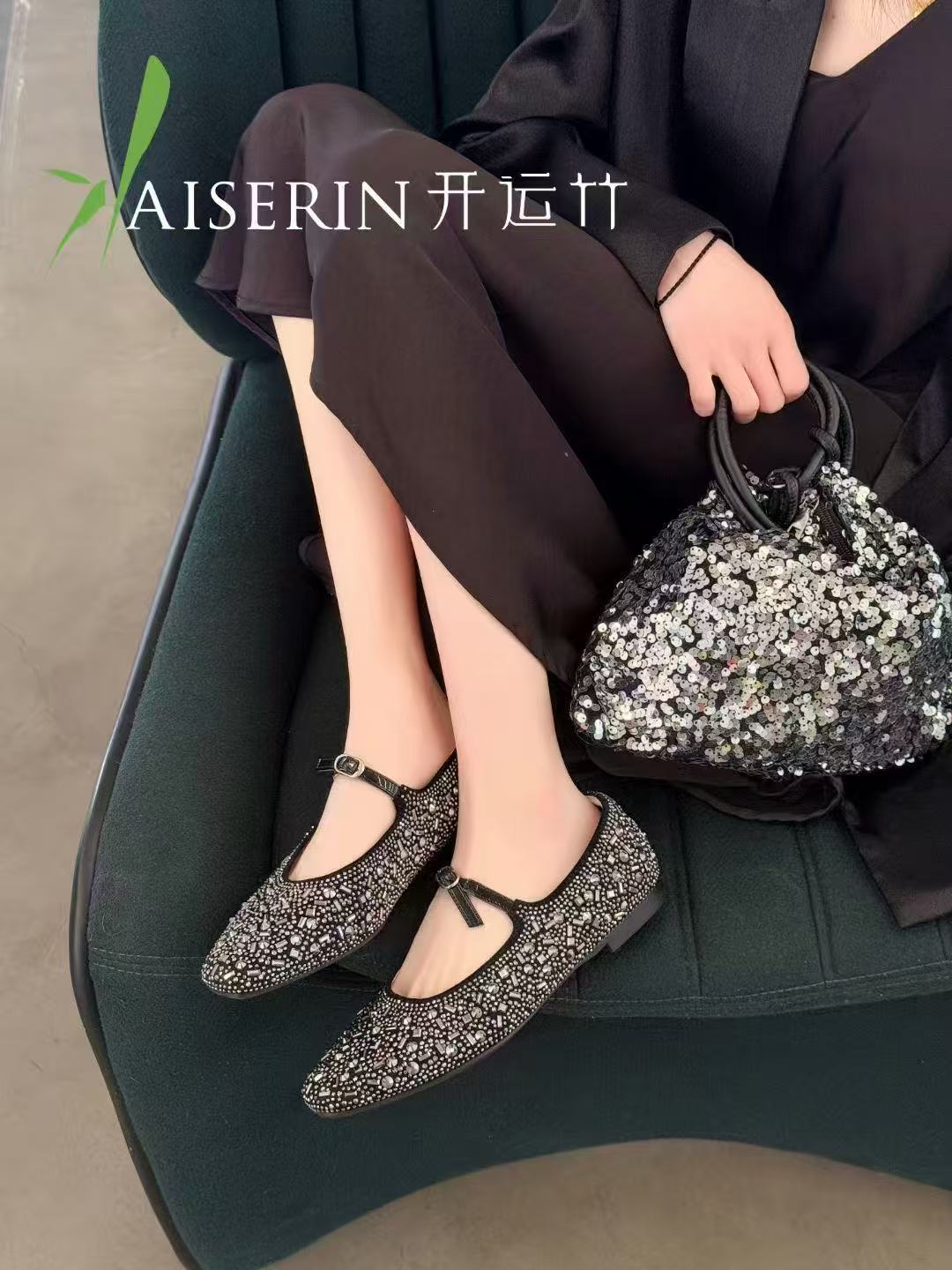 307-61194开家进口烫钻法式玛丽珍