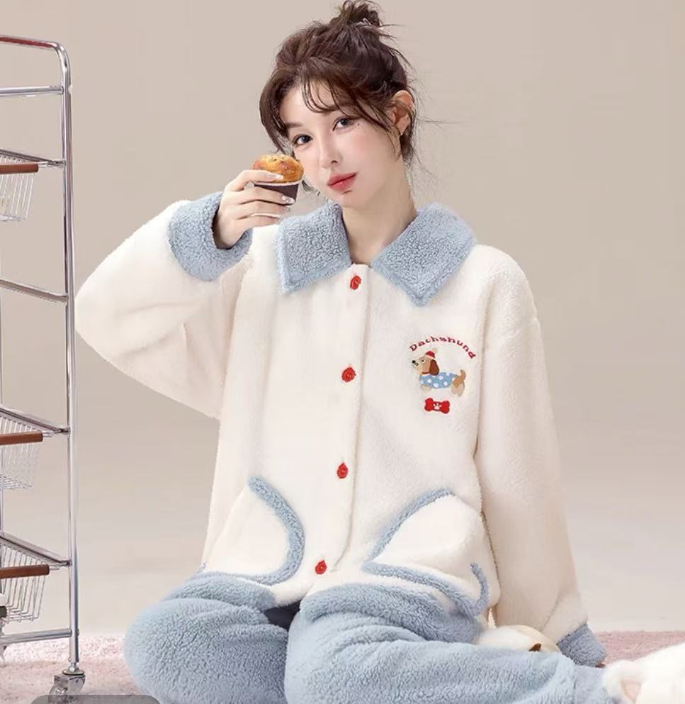 2025秋冬季-新款少女家居服学生睡衣套装加厚|可外穿|