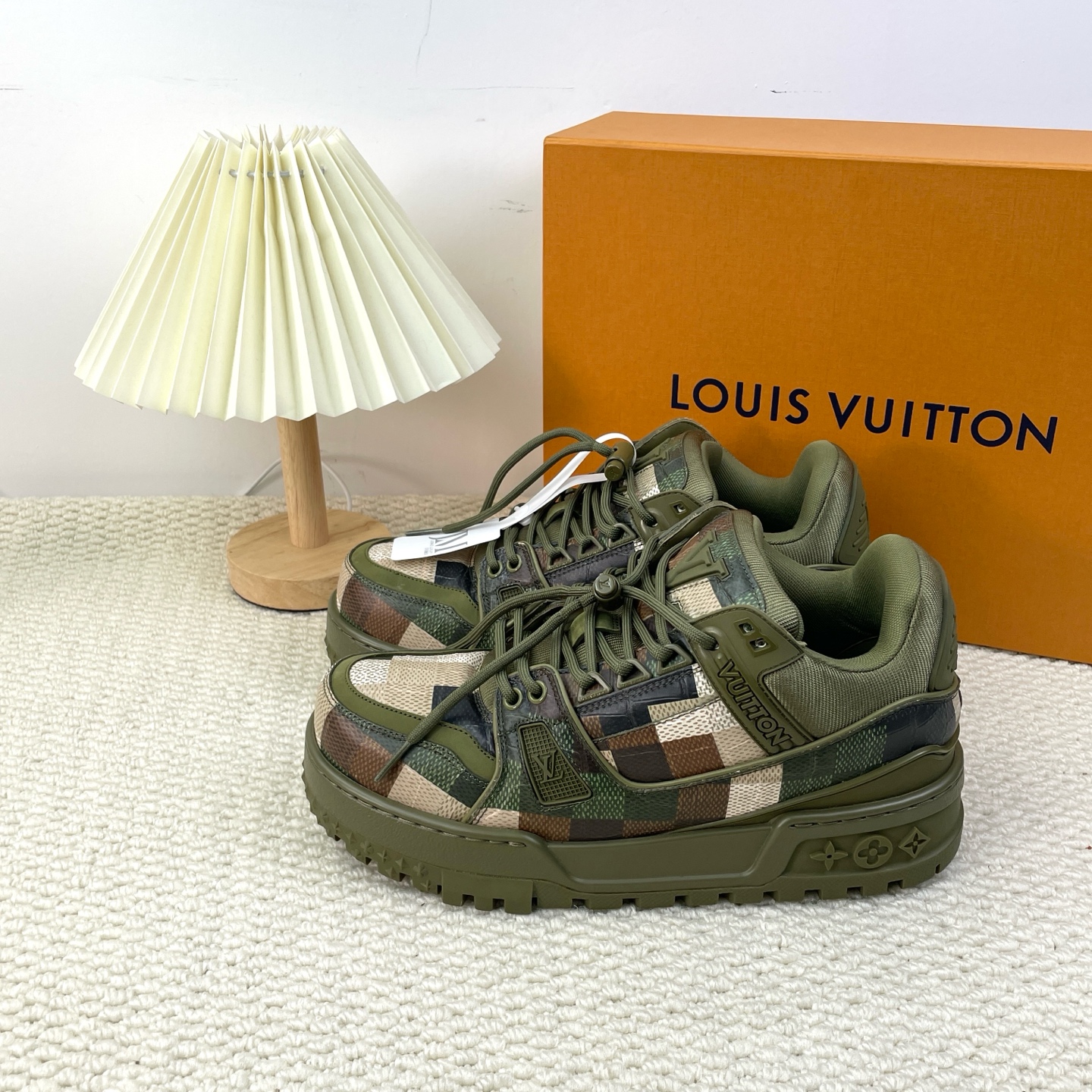 未使用 LouisVuitton/路易威登 6407/TrainerMaxi 牛皮板鞋/5.5码