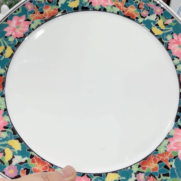 碟釉下五彩的瓷器和瓷器