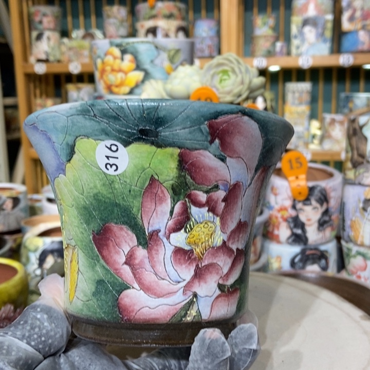 红陶景德镇艺术手绘作品