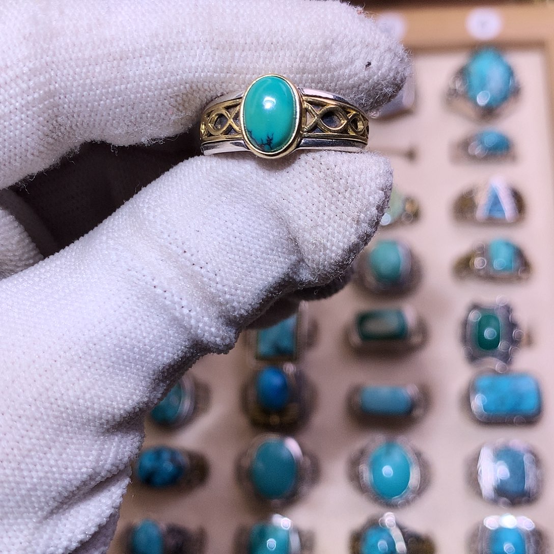 绿松石银S925镶嵌颈饰