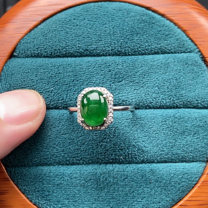 【闪购商品】翡翠戒指银S925镶嵌花***艳兮兮