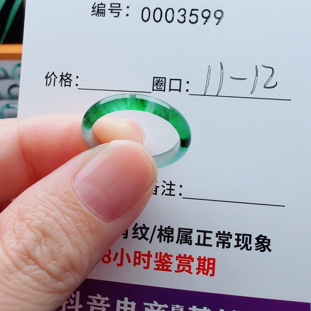 未镶嵌戒指翡翠黑*羯翡翠