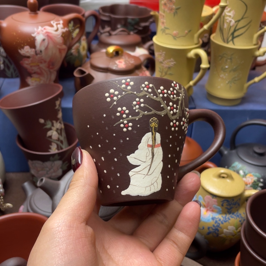 茶杯红泥紫砂主人杯180c