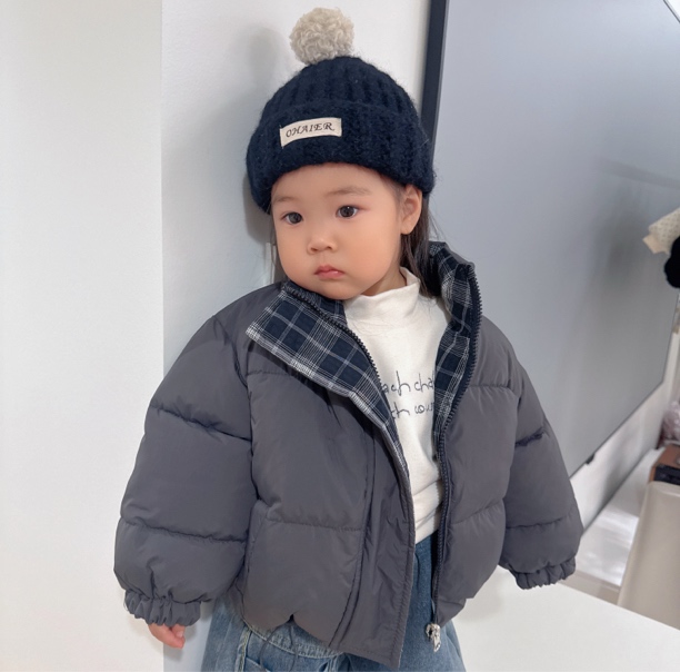 小小a的童装店新款儿童服装加厚2025冬季新款宝宝两面穿棉衣外套