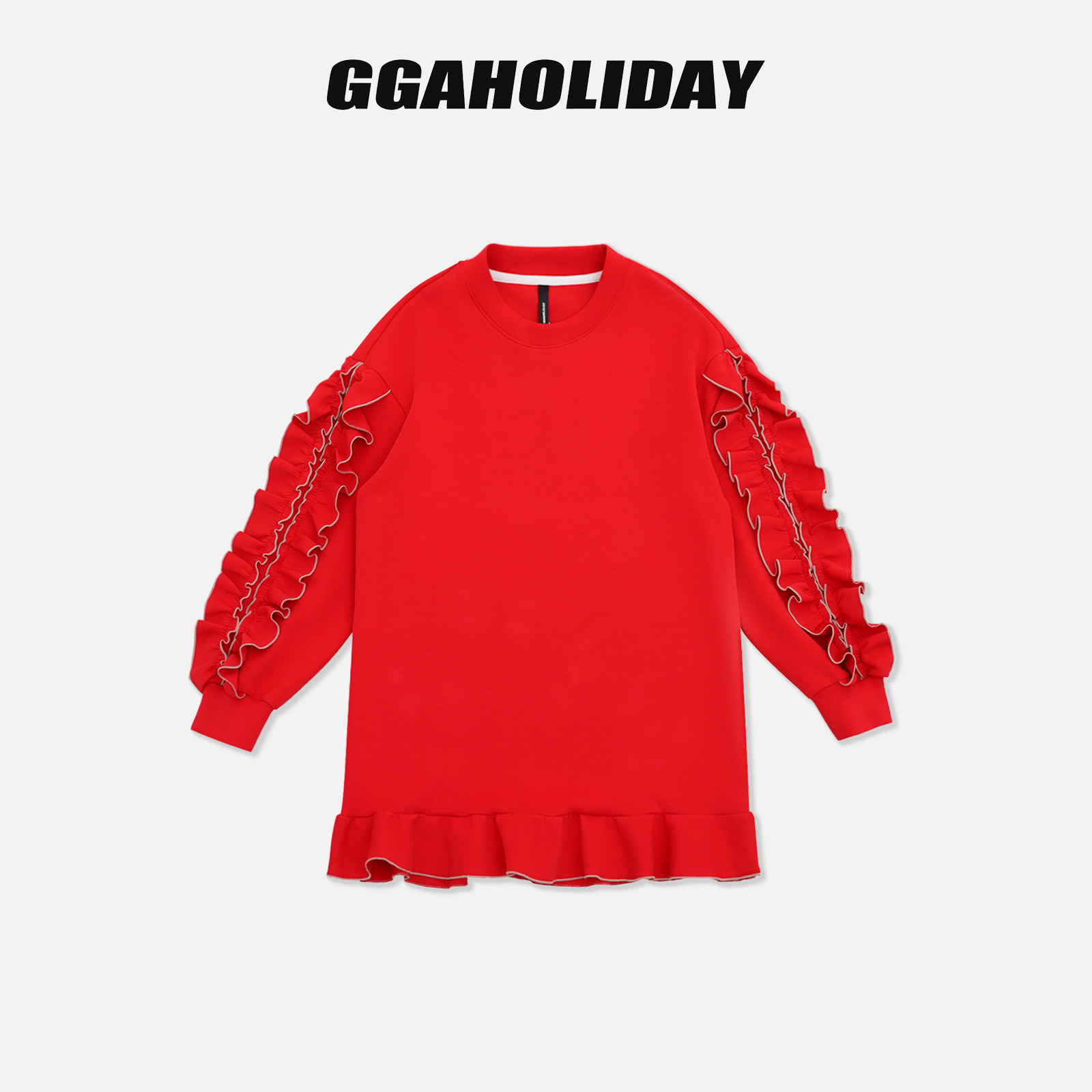 GGAHOLIDAY时尚休闲百搭宽松拼接潮流设计感简约显瘦卫衣-153191