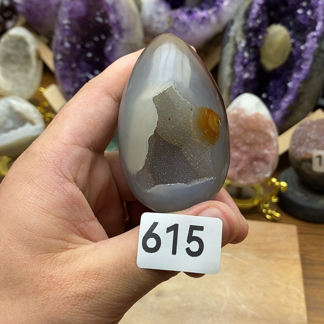 紫晶摆件未镶嵌全抛软糖龙蛋