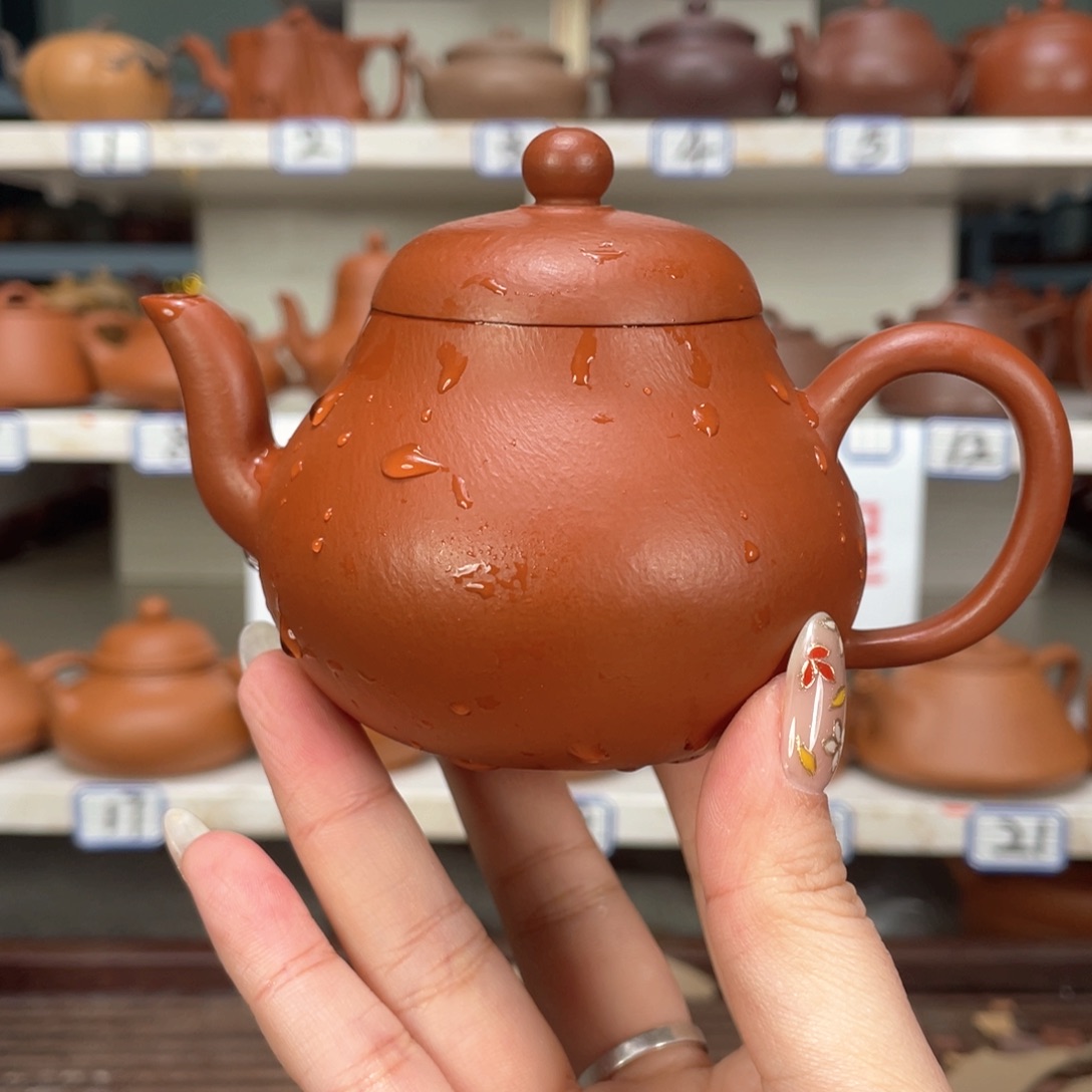 紫砂茶壶小煤窑朱泥全手160毫升