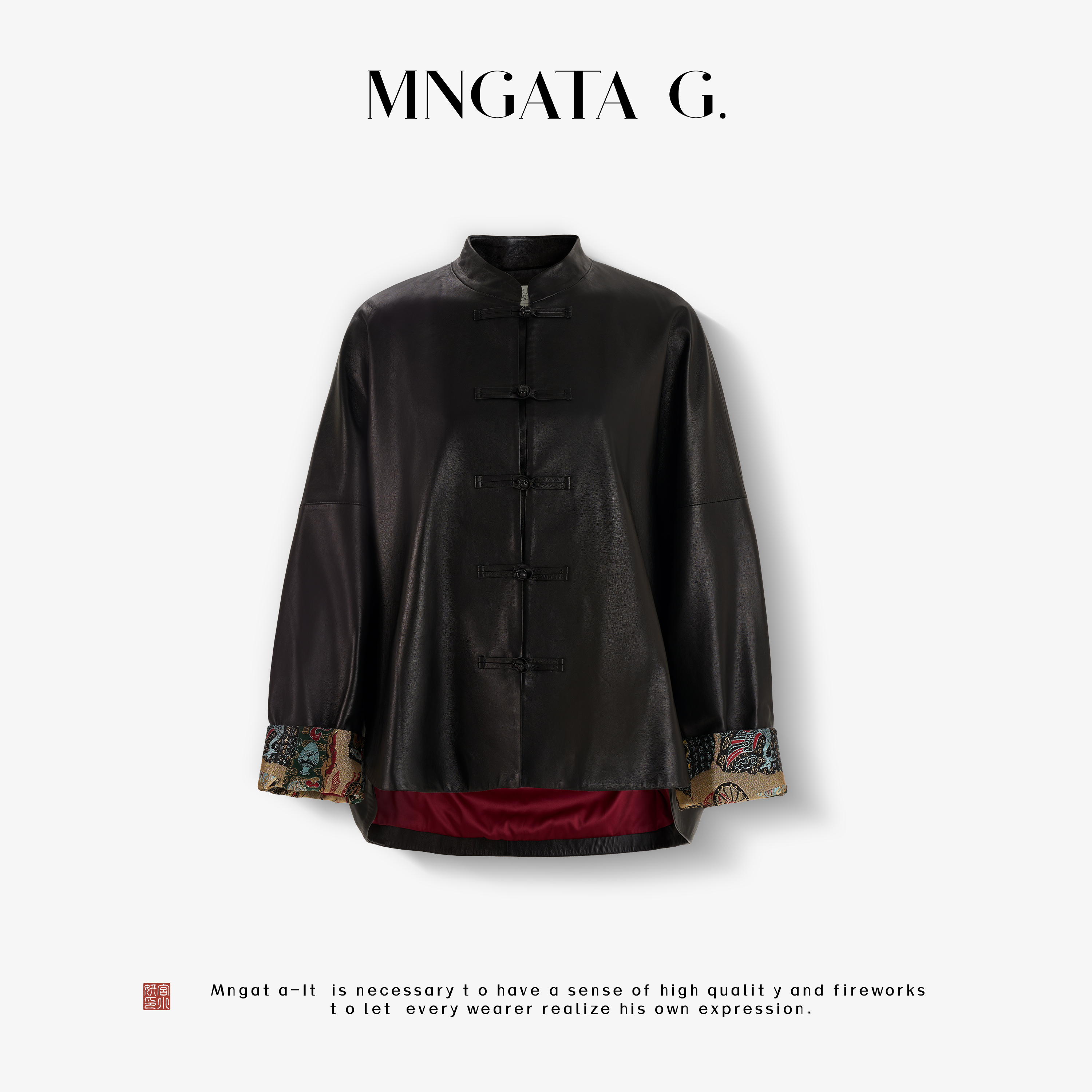 MNGATA G.宫小妍【唐锦皮衣之唐朝】早秋新中式中国风外套5080470