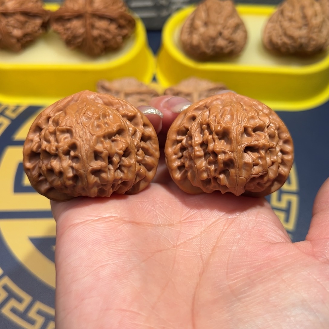 文玩核桃把件桃心宫灯43➕