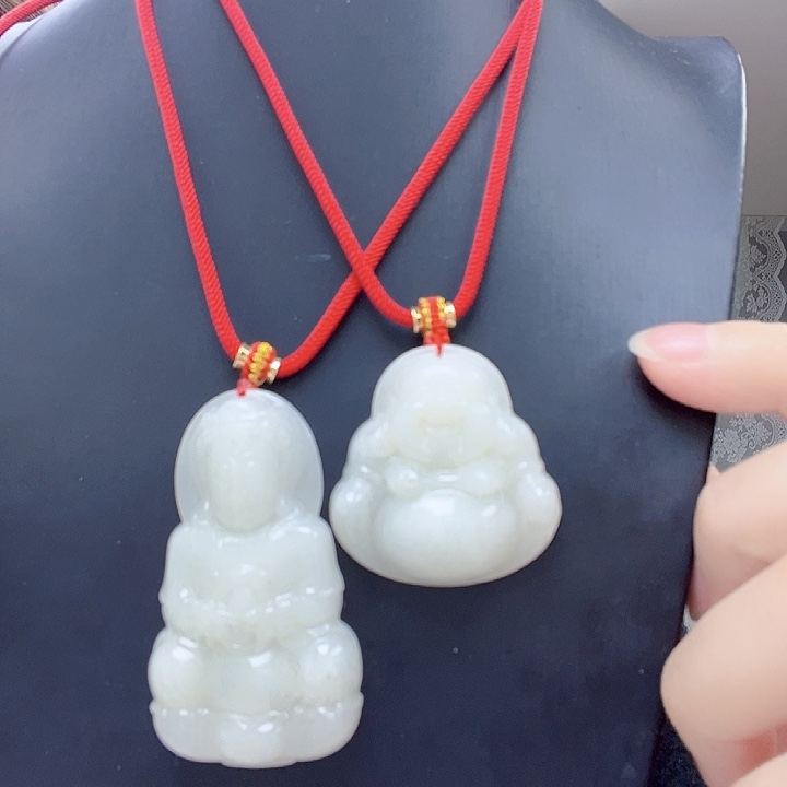 和田玉（白玉）未镶嵌颈饰搭佛公