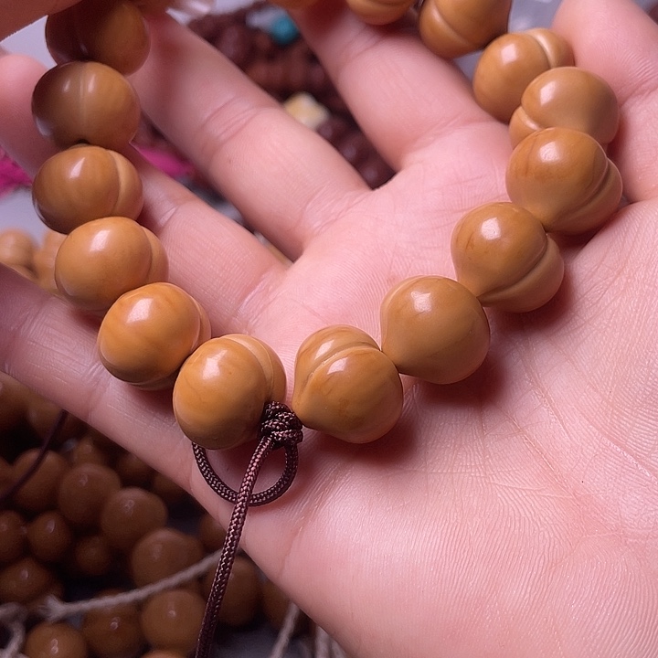 思***情手串猴头核桃17尺寸镜面柯基屁桃手持全品无暇