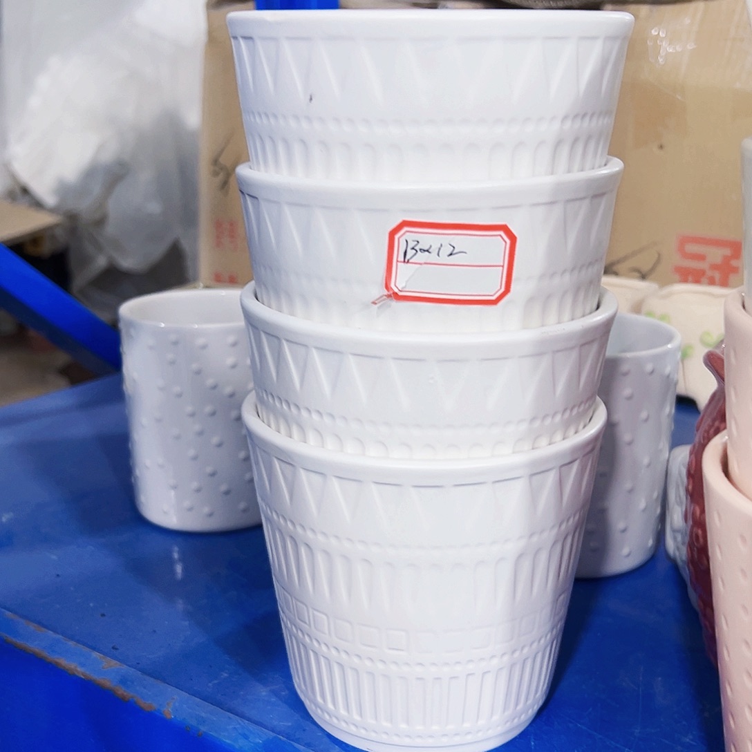 有孔，外贸尾单陶瓷花盆凑单10米包邮