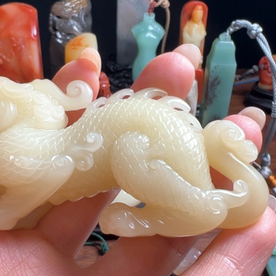 寿山石杨*三寿山石手把玩